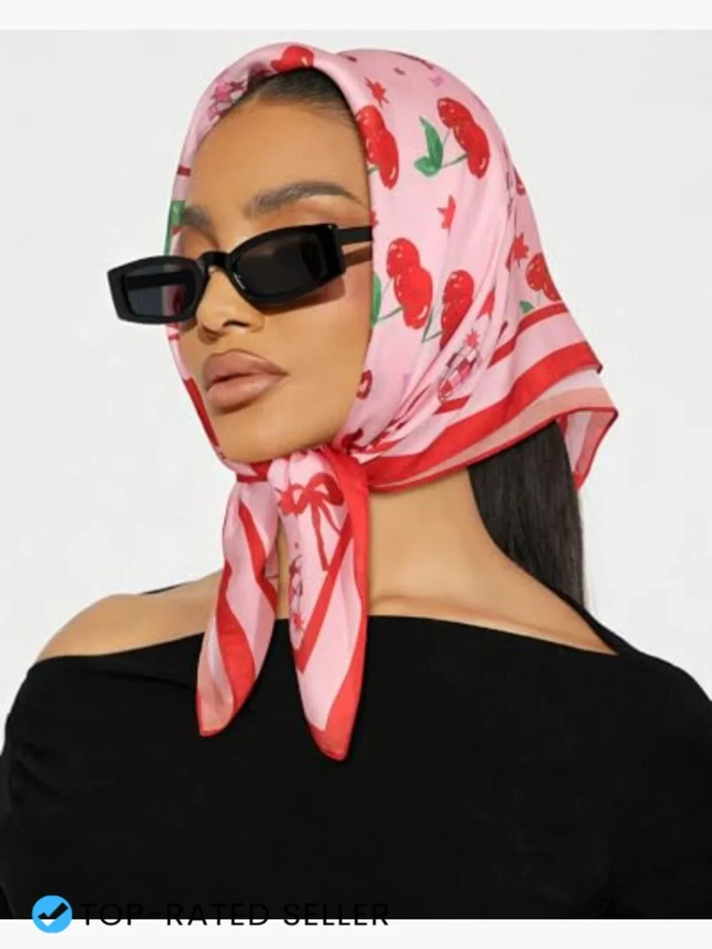 27.5" Satin Head Scarf for Women Like Silk Hair Bandanas 2 Pcs Neck Scarf Hair - Picture 6 of 7